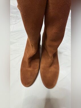 Pour La Victoire Women’s 8.5 Brown Suede Ankle Boots Block Heel